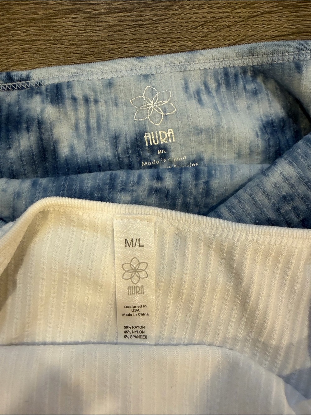 Ribbed Tank Top Bundle - White, Blue Tie-Dye & yellow - Picture 2 of 2